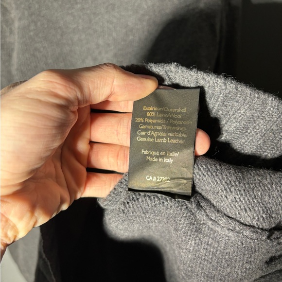 Mackage Leather Accent Wool Blend Cowl Neck Sweater Size XS - Picture 6 of 7